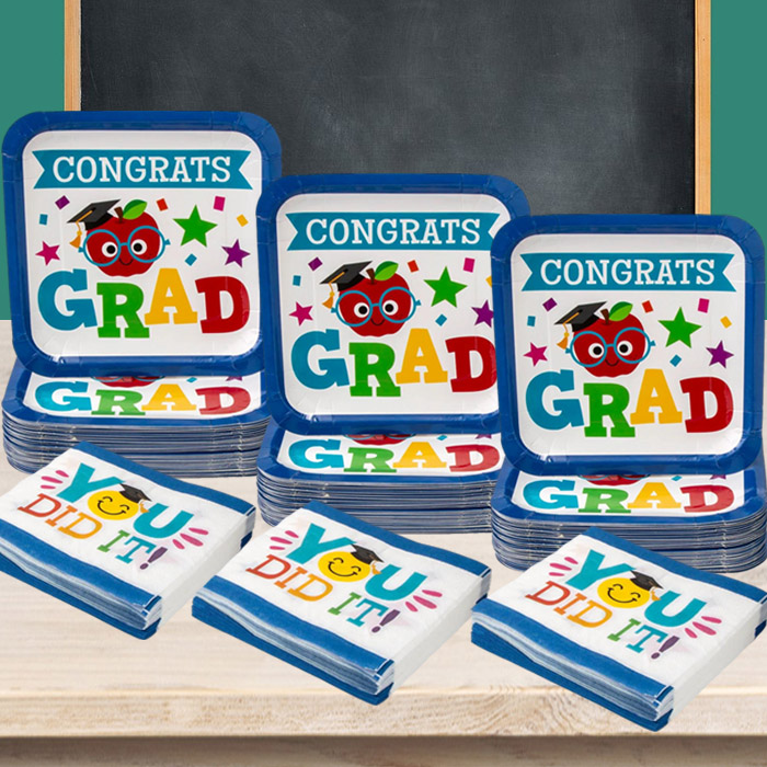 *Elementary Grad 100 Pc Tableware Kit for 50